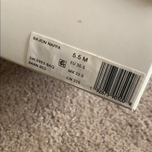 Sz 5.5 Calvin Klein rajon nappa heel red - Picture 3 of 3